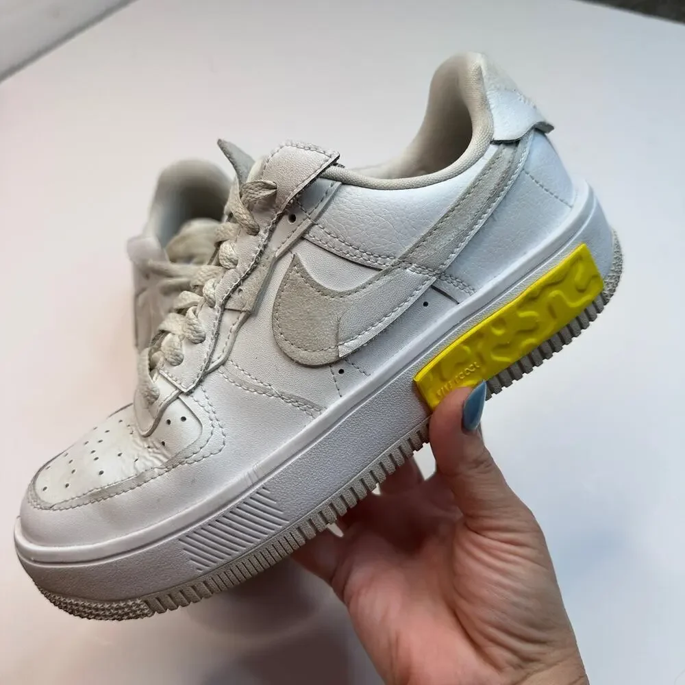 Nike Air Force 1 Fontanka White Opti Yellow Sneakers